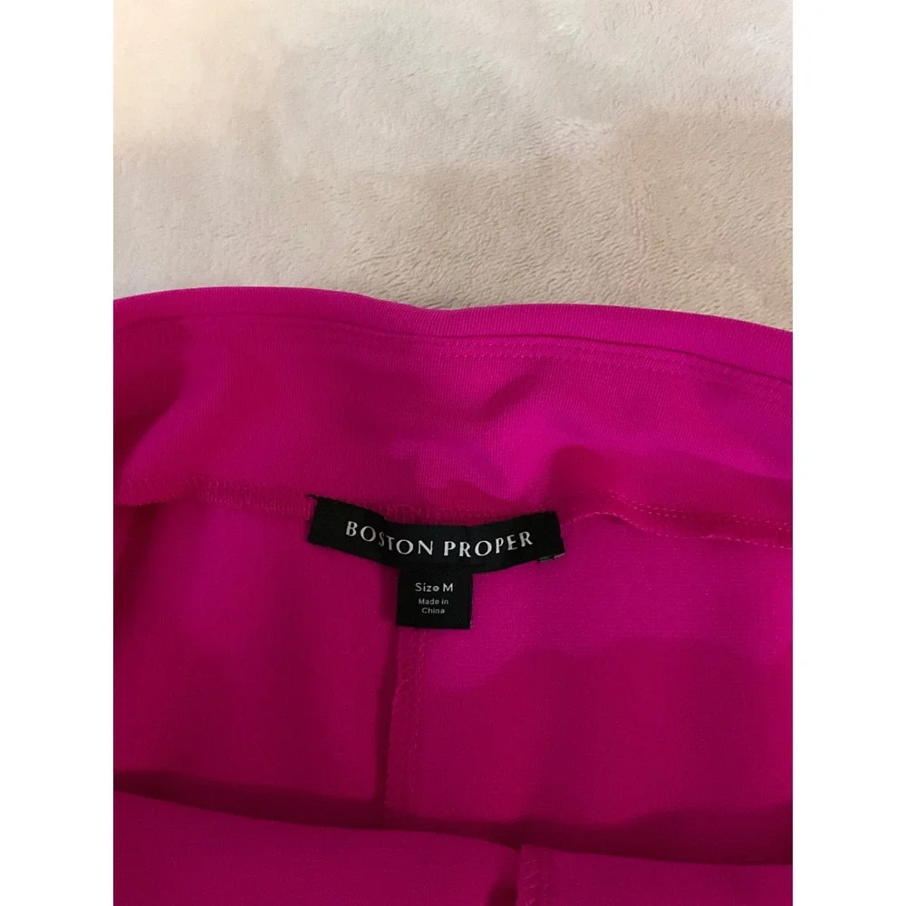 Boston Proper Beyond Travel Skort Fuchsia Pink Wrap Front Size M NEW